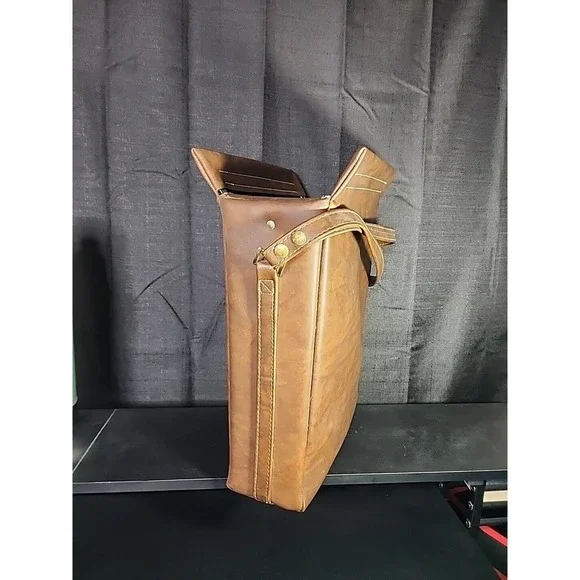 Vtg Orvis Portable Leather Picnic Tote Case 2 Stanley Aladdin Thermos & Handle - Picture 11 of 14